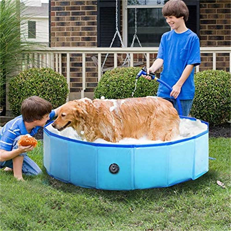Kestävä kannettava lemmikkieläinten kylpyamme, taitettu kokoontaitettava koiran uima -allas