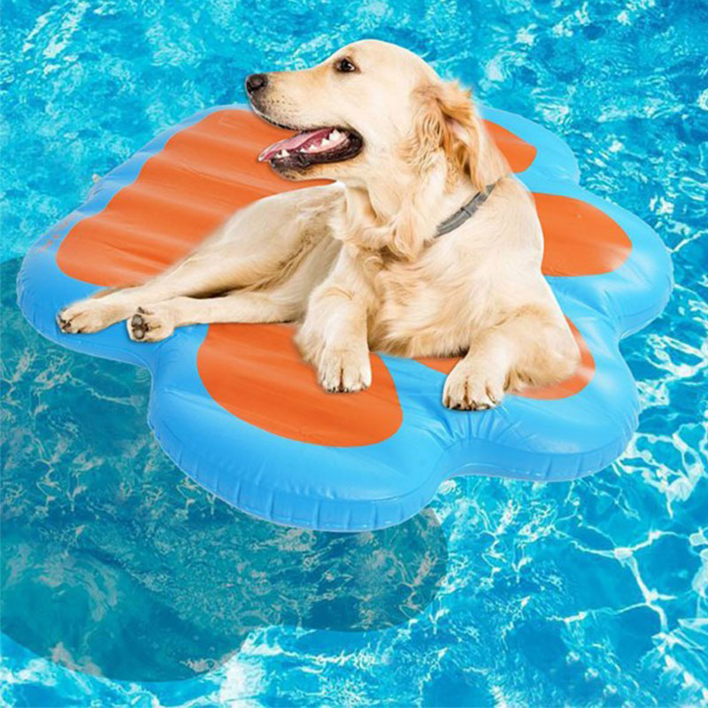 Tehdas PVC puhallettava kelluva lemmikki rivi koira, koira kellua uima-altaalle, puhallettava oleskelu kuiva float koirille