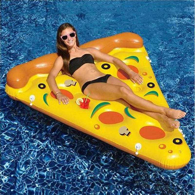 PVC puhallettava suuri aikuinen float pizza kellunta, vesi lelu uima-allas, ranta