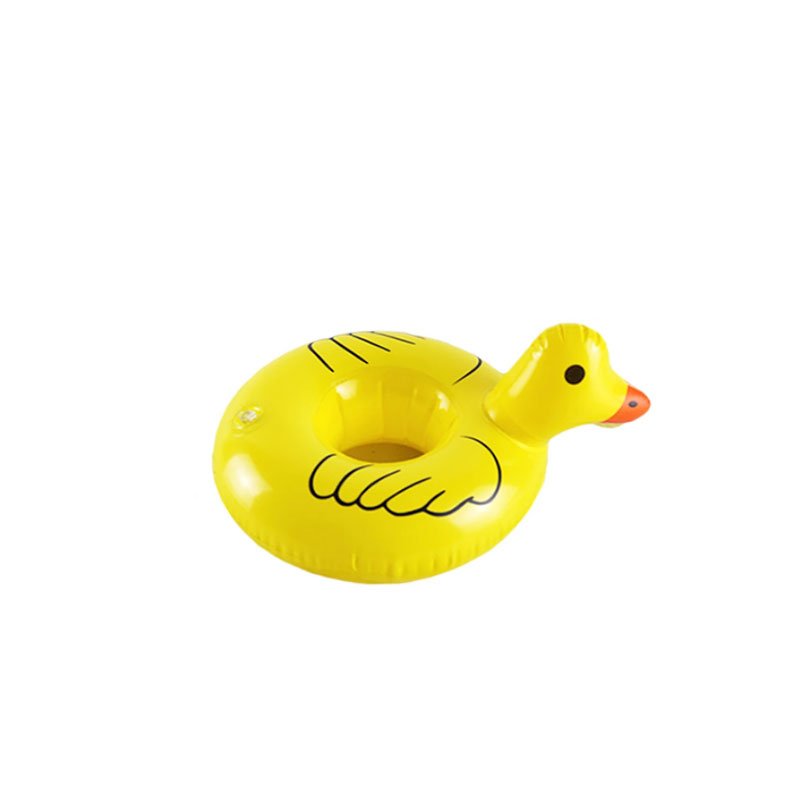 Puhallettava mini keltainen ankan juoma kelluu puhallettavissa ankan uima -allaskuppi, pidike uima -altaan puolueen puhallettava juoma kelluva